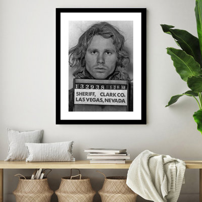 " Jim Morrison 1968 Mugshot " Painting Print