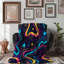 Couverture en sherpa de qualité supérieure 1 pièce Neon Stardust Night-351506219