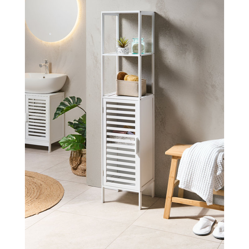 32cm W Solid Wood Shelving Unit, White