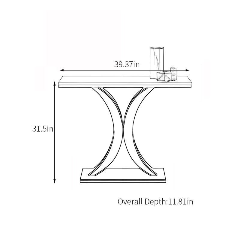 Console moderne et multifonctionnelle, Gris