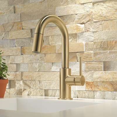 Trinsic Pull Down Sprayer Bar Faucet, Single Handle Prep Sink Faucet