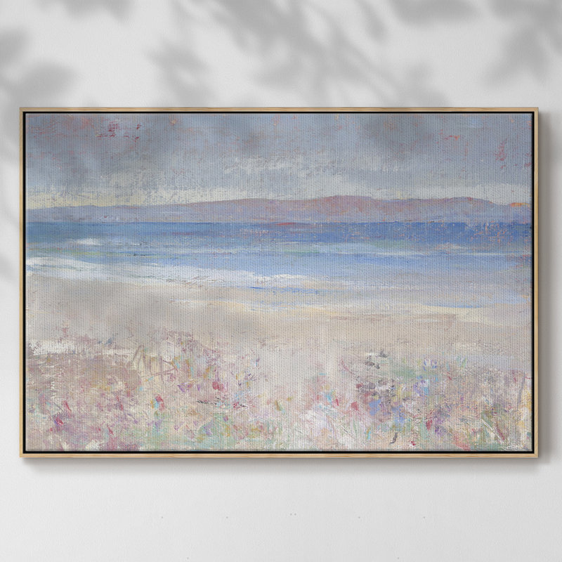 «Beach Textures I», peinture sur toile encadrée, Naturel, H 27 po x l 41 po x P 2 po