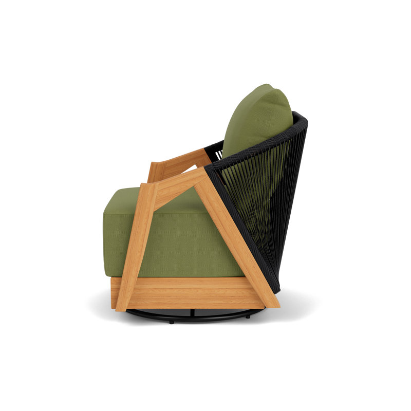 Alpine Outdoor Teak Swivel Armchair, Reflections Grass