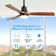 52 Inch Ceiling Fan Light With 6 Speed Remote Energy-Saving Dc Motor