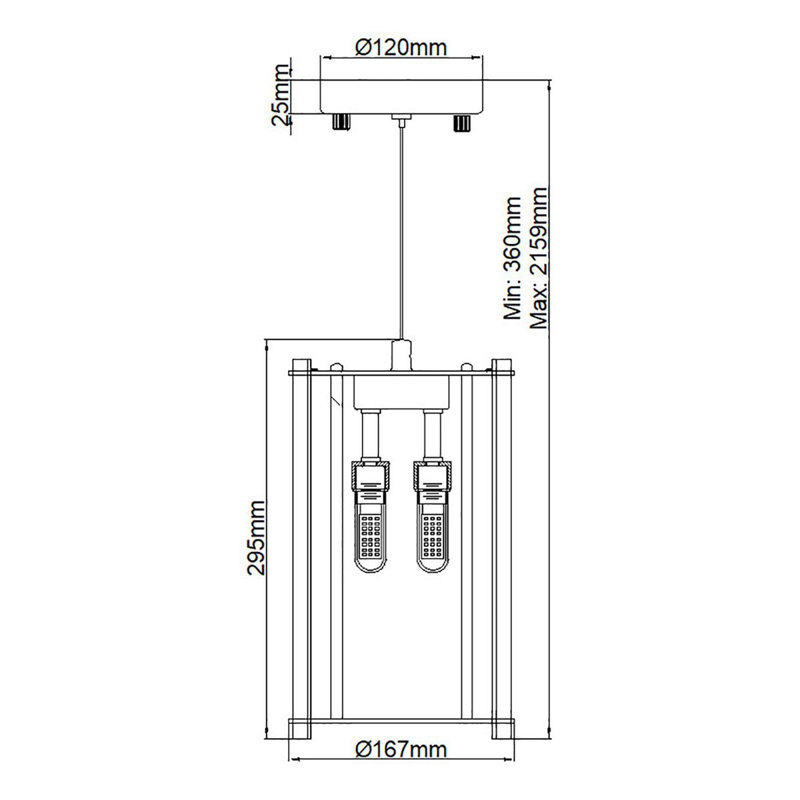Tony 2 - Light Chrome Cylinder Pendant