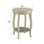 Table d'appoint en bois avec base à 4 pieds et piédestal rond-1419341809