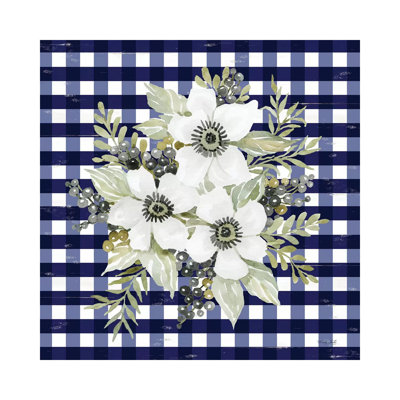 Navy Floral I by Cindy Jacobs - Print on Canvas