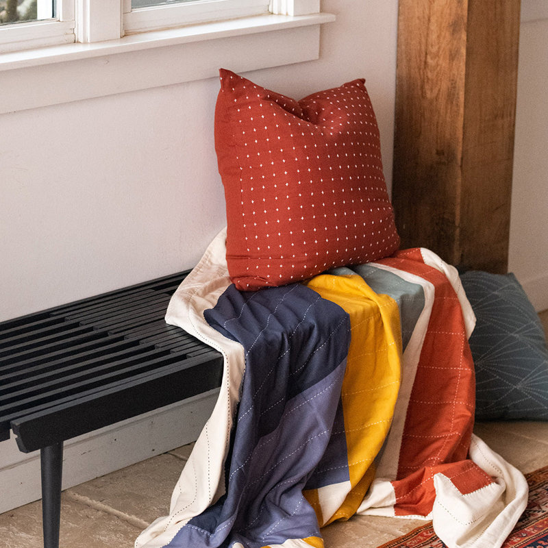 Square Pillow Cover & Insert, 22" H x 22" W, Moss
