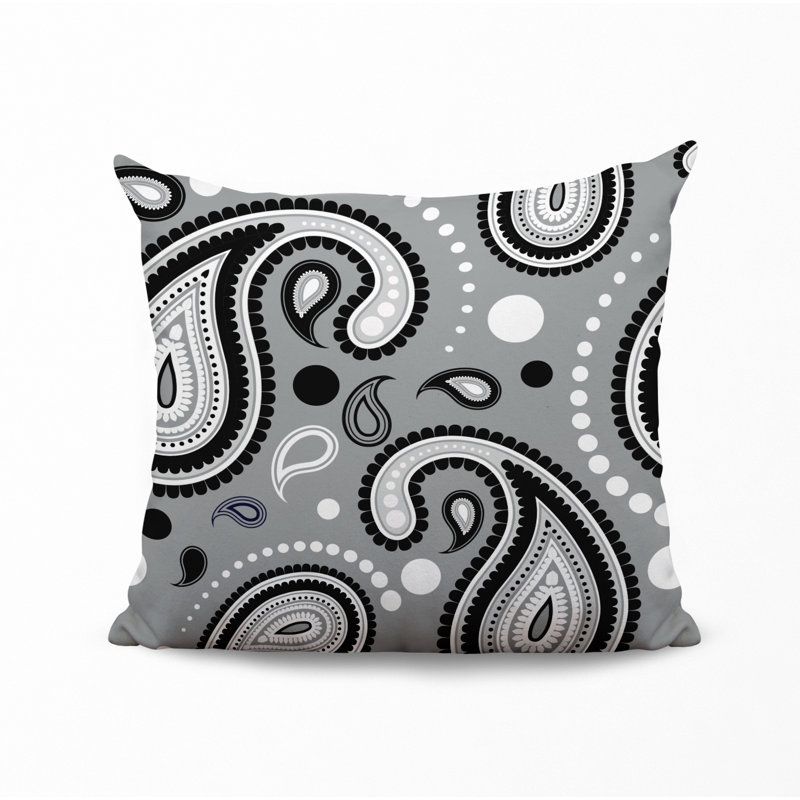 Housse et insert de coussin décoratif en polyester, L 15 po x H 15 po, gris