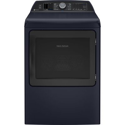 GE Profileâ¢ 7.3 Cubic Feet Cu. Ft. High Efficiency Smart Electric Dryer with Sensor Dry in Sapphire Blue -  PTD90EBPTRS