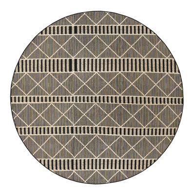 Black_Unique Loom Dalyan Outdoor Trellis Rug