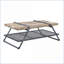 Chêne & amp; Table basse industrielle à 1 niveau Sandy Gray Métal pour le salon