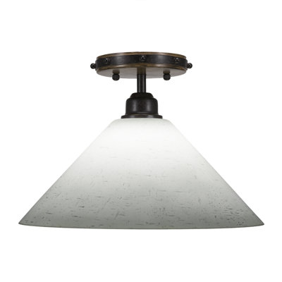 Plafonnier semi-encastré 1 lumière Blacksmith