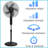 Technical Pro Wifi Enabled 16 Inch Standing Fan With Oscillating Feature And Compatible With Amazon Alexa/google Home Voice Control Smart Home (black)-60503552