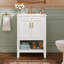 Meuble-lavabo moderne avec design élégant en sergé et charnières à fermeture en douceur