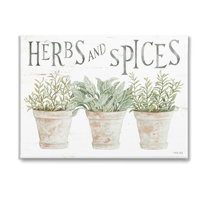 Art mural sur toile Country Herbs & Spices par Cindy Jacobs, H 30 po x l 40 po