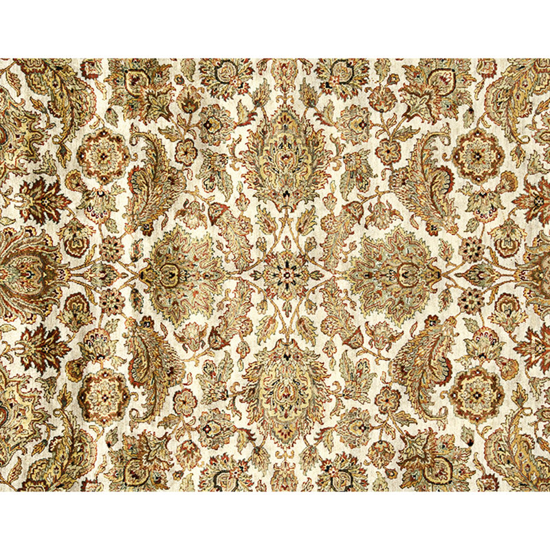 Hand Knotted Wool Area Rug in Grey