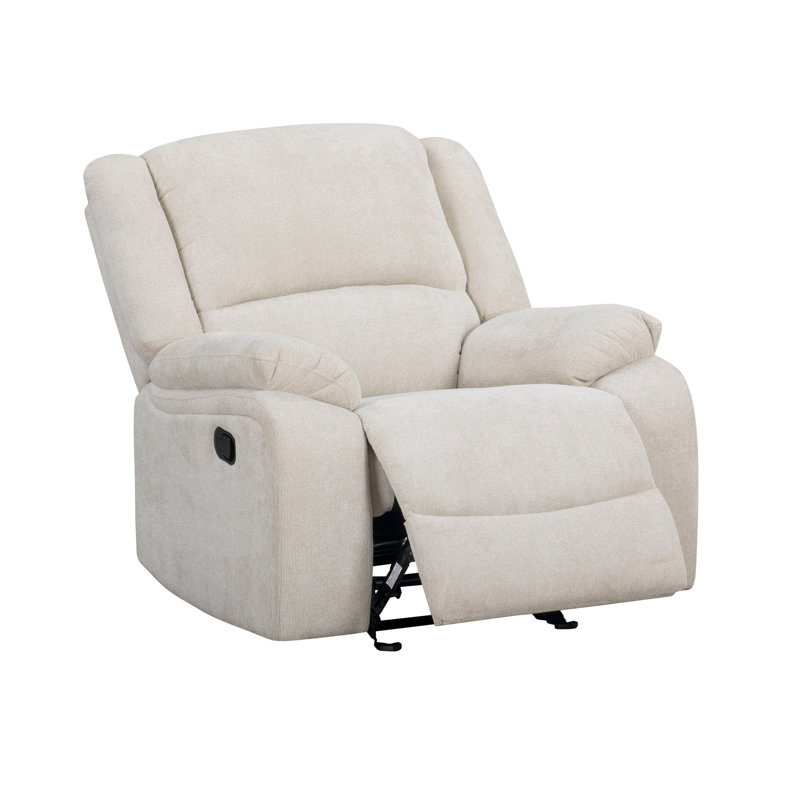 Roundhill Furniture Blitz Transitional Manual Recliner, Beige