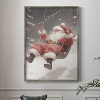 Art des Fêtes de Noël - Série 2 - CCLxxxxV, reproduction d'art encadrée - bois massif