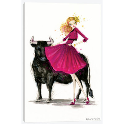 « zodiac de la série filles : taurus », reproduction sur toile tendue