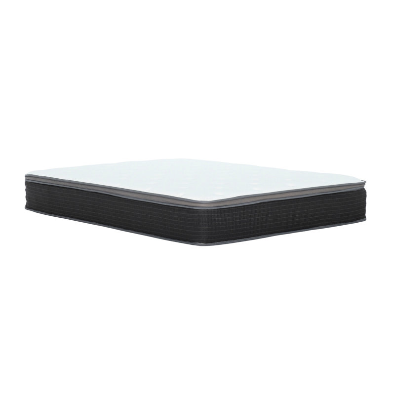 Matelas double 10 po - Mousse de gel pour un repos paisible à mémoire blanche / grise avec support ciblé