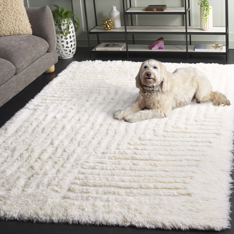 Tapis en laine tissé à la main Casablanca 472, Rectangle de 5 pi x 8 pi
