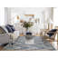 Tapis carré en zigzag 10 pi x 10 pi en soie pure et en laine texturée avec motif graphique CD1163040FB34528A7C164A76F33EA27