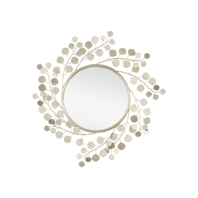Lunaria Asymmetrical Wrought Iron Wall Mirror