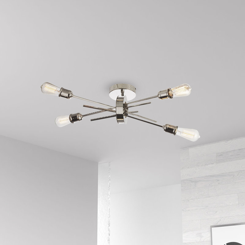 Nebraska 4 Light Wall Sconce, Burnished Chrome