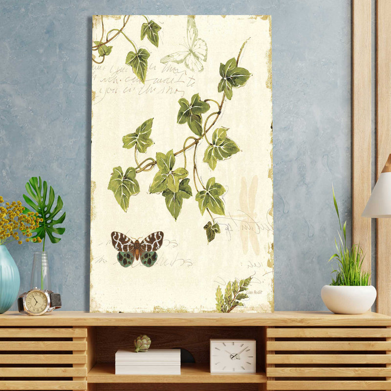 Ivies and Ferns II - Peinture, L 18 po x H 30 po, Toile tendue