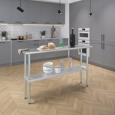 Table en acier inoxydable 14 po x 60 po