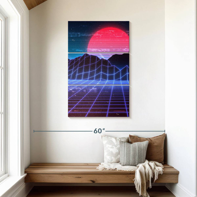 Kelan Red Moon Digital Landscape, 45'' H x 28'' W