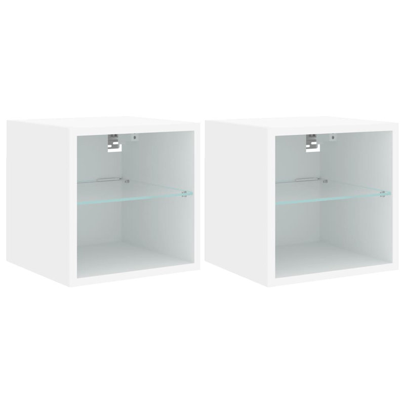 Table de chevet flottante vidaXL, Blanc