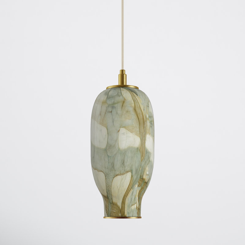 Vashti Pendant In Pale Blue Glass