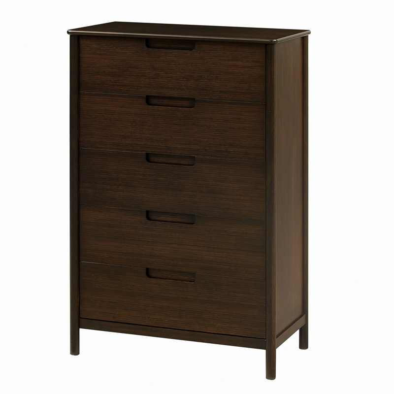 Commode 5 tiroirs Felder, café