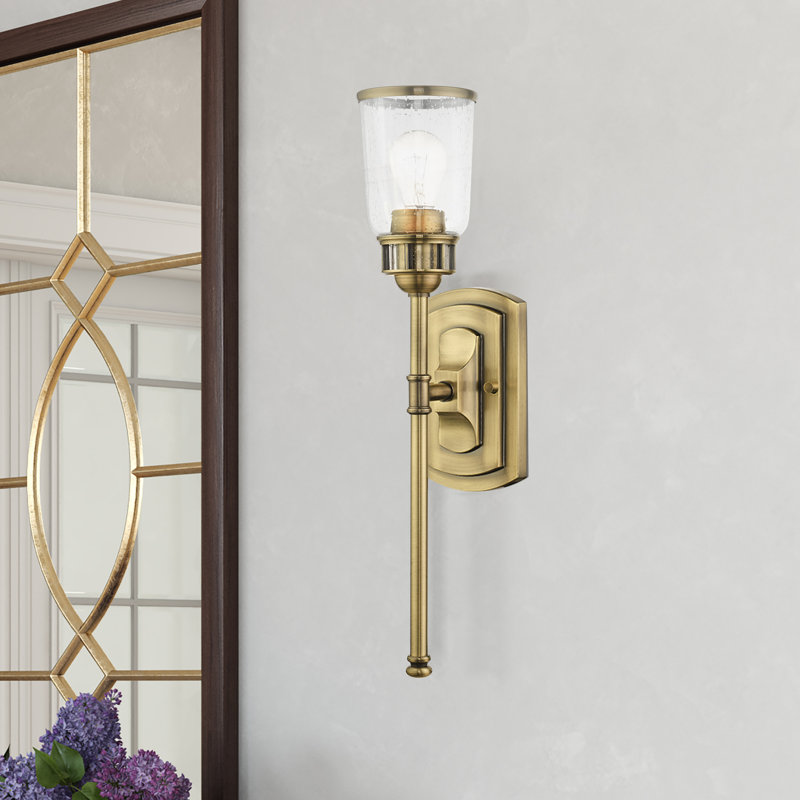 Leboeuf Dimmable Bath Sconce, Antique Brass