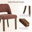 Modern Upholstered Dining Chairs with Solid Wood Legs, Set of 6-626671139