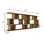 Bibliothèque basse-large rustique - étagère de rangement ouverte à 3 niveaux