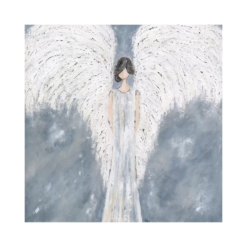« Guardian Angel » par Ashley Bradley, reproduction d’art, H 12 po x l 12 po x P 0,75 po, Toile tendue, Pas de tapis