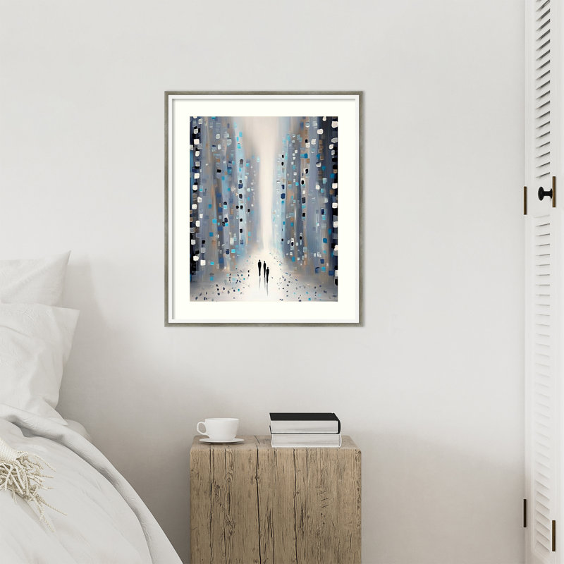 Impression d'art mural encadrée "réseau chiffres n ° 1" par Weirton Wood, 25 x 21