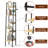Ladder Bookcase, 5 Tier 13.5" Wide Steel Frame Storage Shelf, Anti-Tip-1727246530