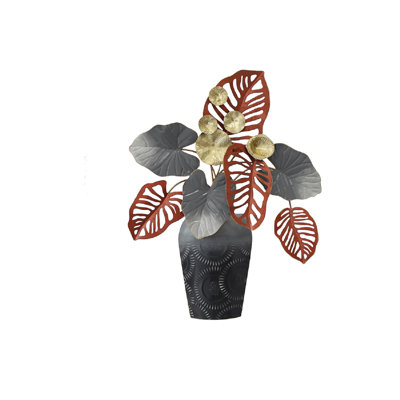 Coastal Plants & Flowers Wall Decor on Metal