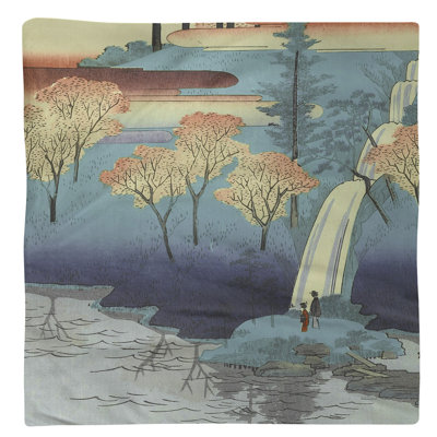 Serviette de coton 10 po chiyogaike étang Utagawa Hiroshige
