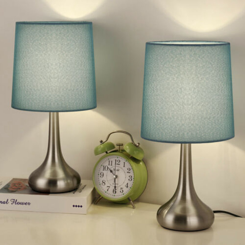 Ensemble de lampe de table 15 po argent