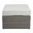 Salena Beige Fabric & Gray Wicker Patio Sofa W/2 Pillows & 2 Ottomans