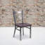 Ensemble de 2 chaises de restaurant en métal avec revêtement en X-1983981875