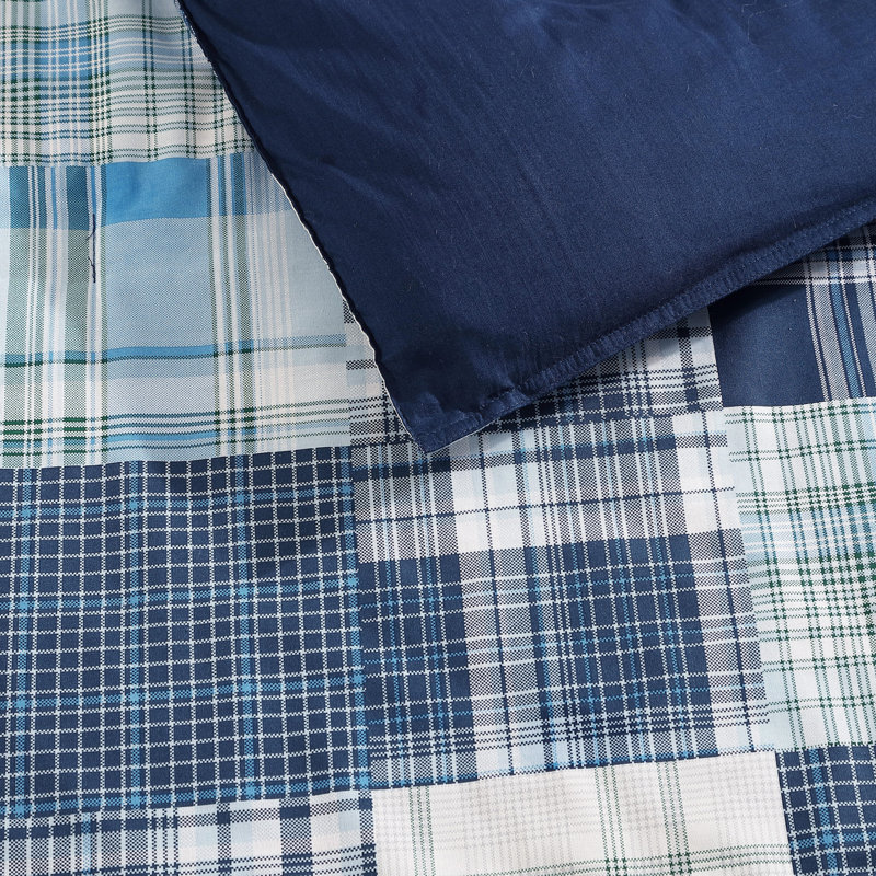 Ensemble d'édredon en coton Nautica Mason, Édredon pour très grand lit + 2 taies décorativ