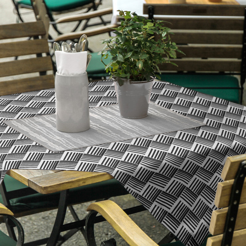 Rayures nattes classiques Nappe, Noir