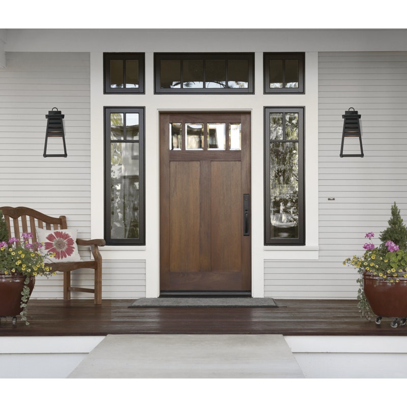 Applique murale en aluminium Renlee, Noir, H 18 po x l 8,5 po x P 8,75 po