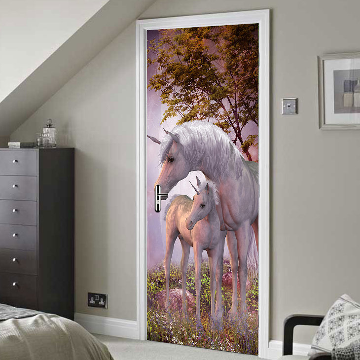 Unicorn Door Sticker